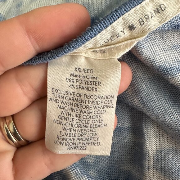 2/$30 Lucky Brand Tank Top and Trouser Tie-Dyed Loungewear Pajama Set XXL #BAG2 - Picture 8 of 9